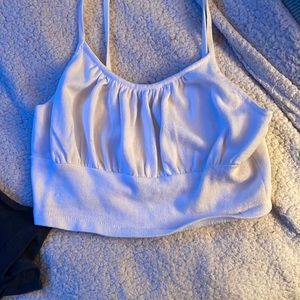 white crop top